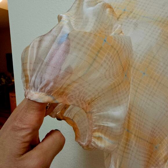 EN SAISON NWT SzL SheerLight GeometricPattern designs knee length dress Designer - Picture 14 of 15